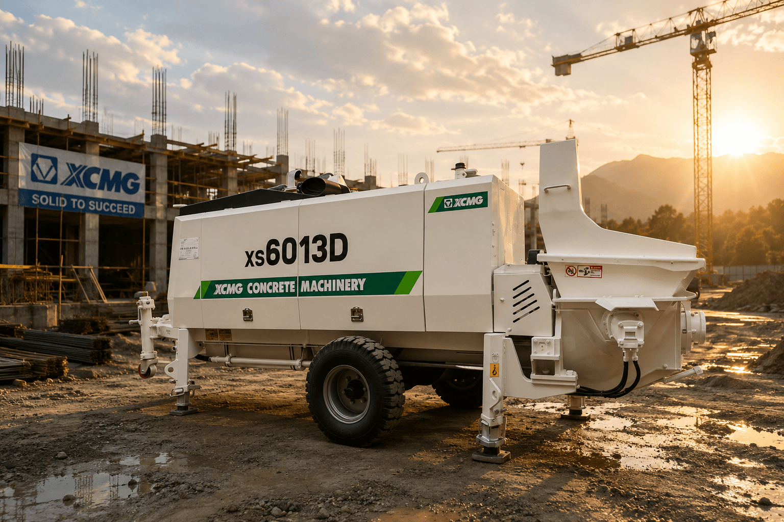 XCMG XS6013D – ბეტონის სტაციონალური ტუმბო