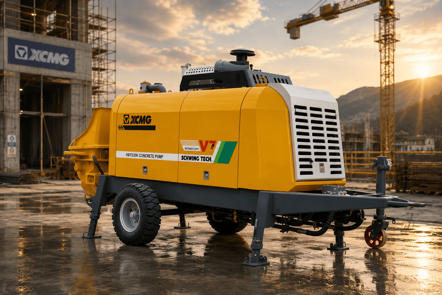 XCMG XS8018E – ბეტონის სტაციონალური ელექტრო ტუმბო
